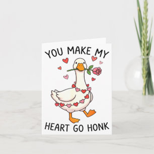 Du bringst mein Herz zum Hupen Valentinsgans Prepp Karte
