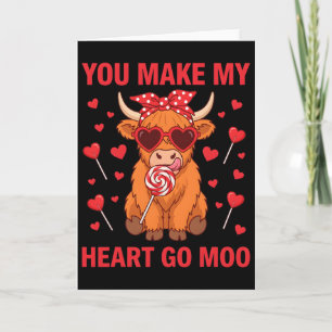 Du bringst mein Herz zum Muh am Valentinstag Rotes Karte