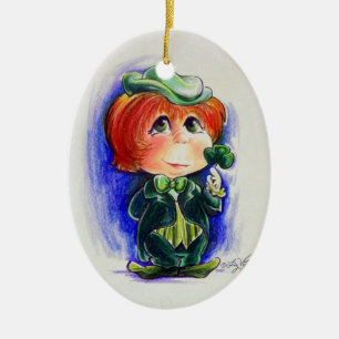 Du bringst meine irischen Augen zum Lächeln! Oval  Keramik Ornament