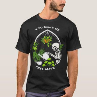 Du bringst mich zum Funny Skeleton Pflanze Geschen T-Shirt