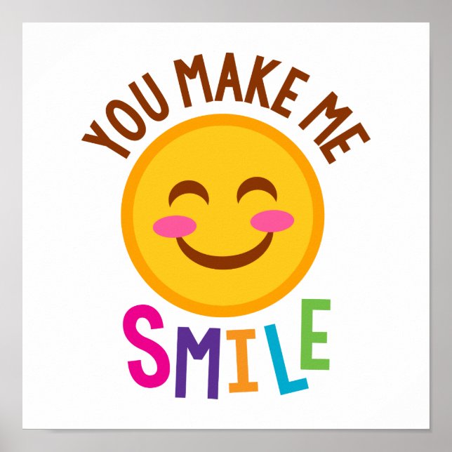 Du bringst mich zum Lächeln Emoji Poster (Vorne)