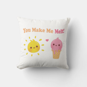 Du bringst mich zum Schmelzen, Cut Love Pun Humor Kissen