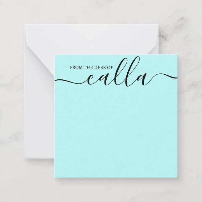 Du bureau simple Carte pour notes élégant (Devant)