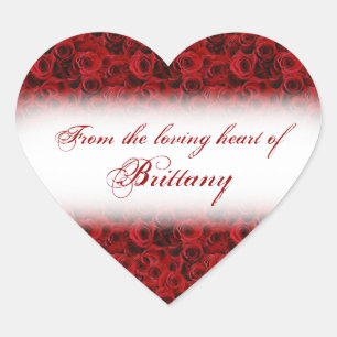 Du coeur aimant des autocollants rose