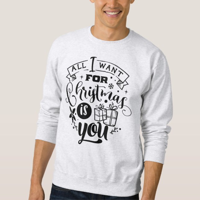 Du - DamengrundSweatshirt Sweatshirt (Vorderseite)