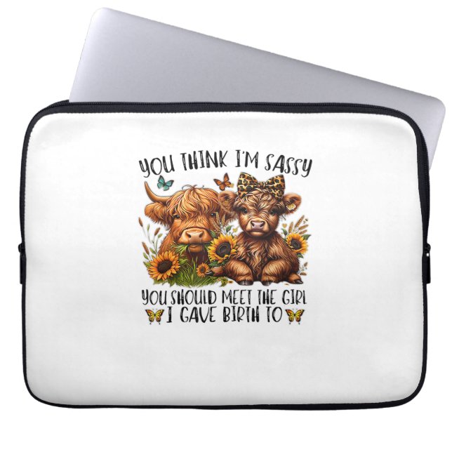 Du denkst, ich bin schüchtern, dass du das Mädchen Laptopschutzhülle (Vorderseite)