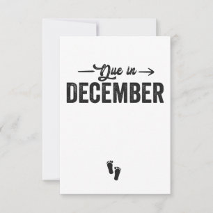 Dû en Décembre Faire-part bébé Grossesse cadeau