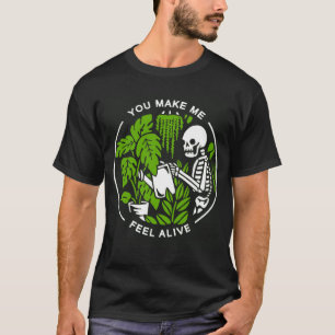 Du fühlen mich wie ein lebendes Skelett Skull Fun T-Shirt