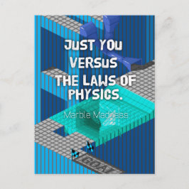 Du gegen die Physik – Marble Madness Postkarte