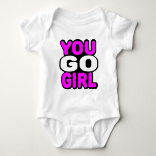 Du gehst Mädchen Baby Strampler