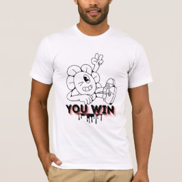 Du Gewinner Cartoon T-Shirt – Lustiger Retro-Gamin