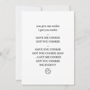 Du gibst mir Cookie, ich bekomme deinen Cookie Feiertagskarte