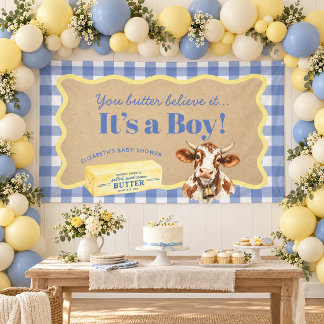 Du Glaubst Es Kaum Blaues Jungen-Baby-Shower-Banne Banner