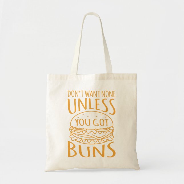 Du Got Buns Cheeseburger Hamburger Burger Food Gr Tragetasche (Vorne)