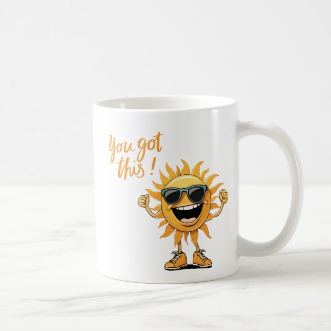 Du Got diese sonnige Sonne mit Sonnenbrille Kaffeetasse (Rechts)