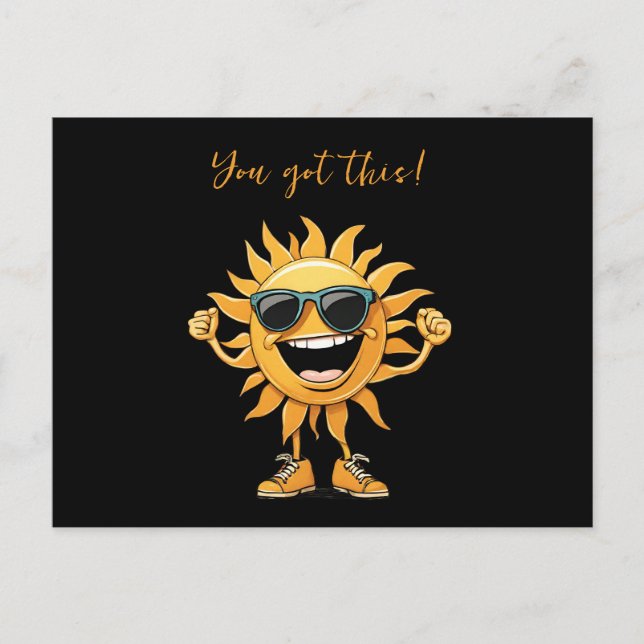 Du Got diese sonnige Sonne mit Sonnenbrille Postkarte (Vorderseite)