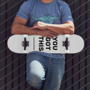 Du Got dieses Coole Schwarzweiß   INDIVIDUELLE NAM Skateboard