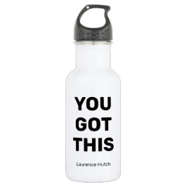 Du Got dieses Schwarz-Weiß-Personalisierte Edelstahlflasche