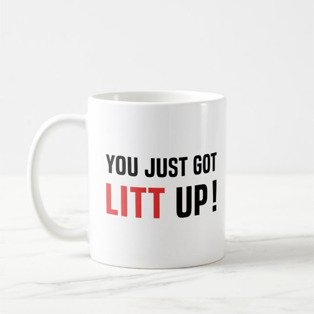 Du Got einfach auf Kaffeetasse (Links)