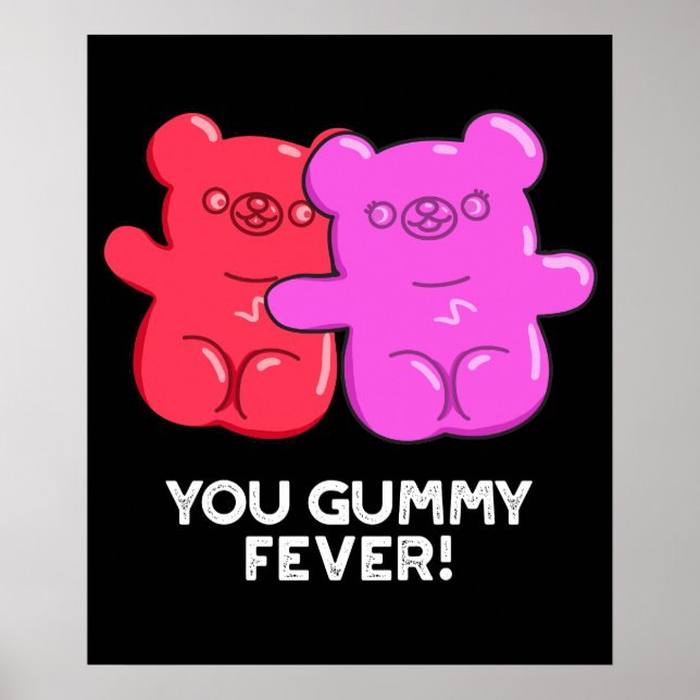 Du Gummy Fever Funny Candy Puff Dark BG Poster (Vorne)