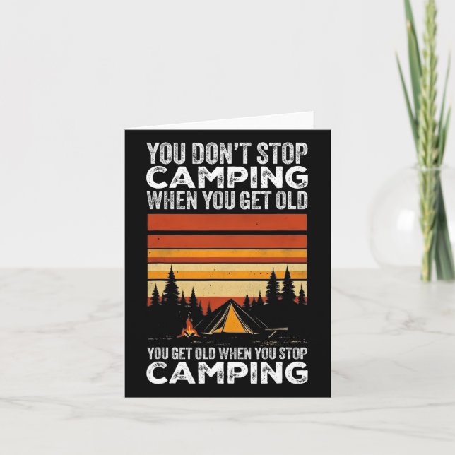 Du hältst das Camping nicht auf, wenn du altes son Karte (Vorderseite)