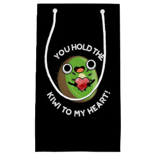 Du hältst den Kiwi an meinem Herz Frucht Pun Dark Kleine Geschenktüte