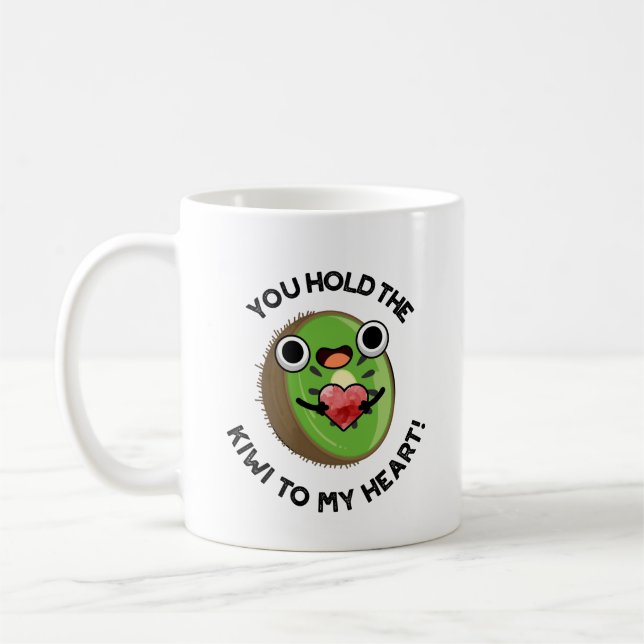 Du hältst den Kiwi an meinen herzen sonnigen Früch Kaffeetasse (Links)