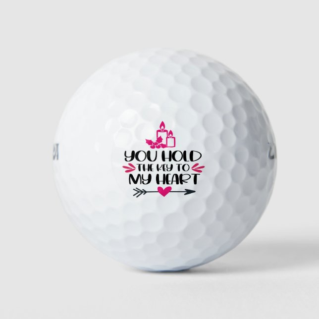 Du hältst den Schlüssel zu meinem Herzen Golfball (Vorderseite)