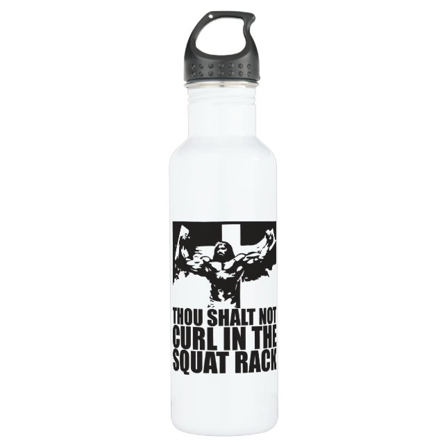 Du hältst dich nicht im Squat-Rack ein Edelstahlflasche (Vorderseite)