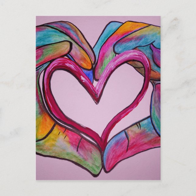 Du hältst mein Herz in den Händen Postkarte (Vorderseite)