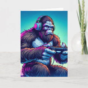 Du hast dich erhöht! Bigfoot Gaming Geburtstag Karte