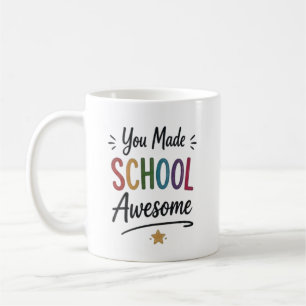Du hast die Schule großartig gemacht Personalisier Kaffeetasse