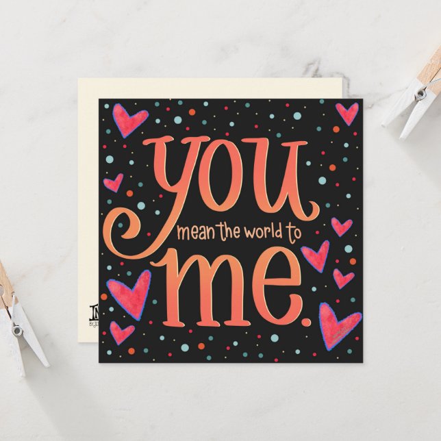 Du hast die Welt zu mir Gemein Ehemann (Vorderseite/Rückseite Beispiel)