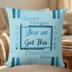 Du hast diese blaue Motivation Kissen