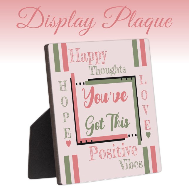 Du hast diese Ermutigung pinkgrün got Fotoplatte (Von Creator hochgeladen)