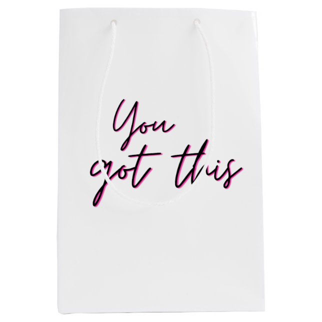 Du hast diese Geschenktasche Got Mittlere Geschenktüte (Vorderseite)