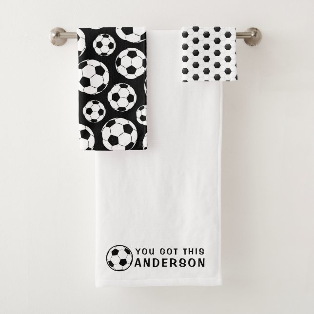 Du hast dieses Set für Fußballhandtücher Got (Insitu)