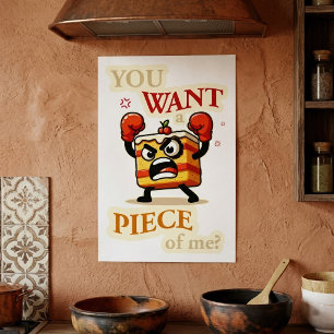 Du hast ein Stück von mir gewollt. Angry cake komi Poster