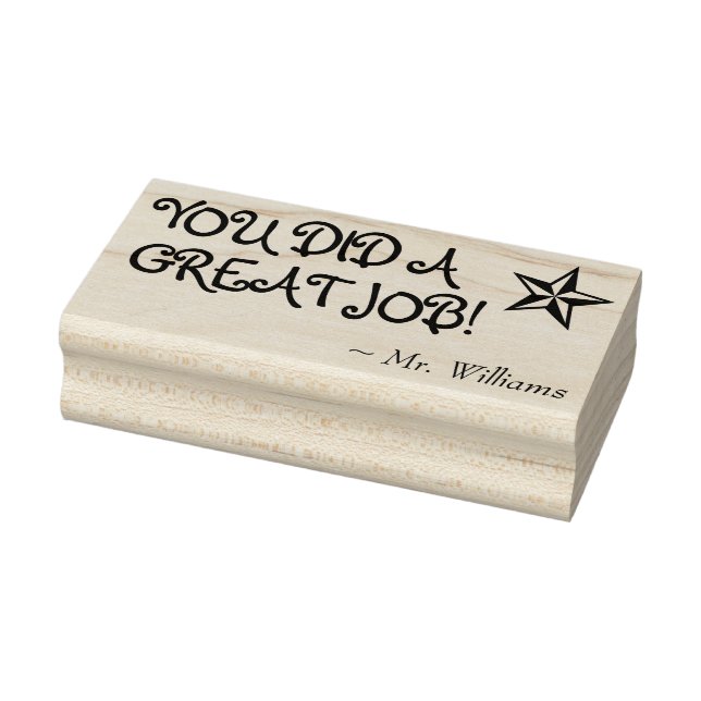 "DU HAST EINE GROSSE ARBEIT GELEISTET!" + Tutor Na Gummistempel (Stempel)