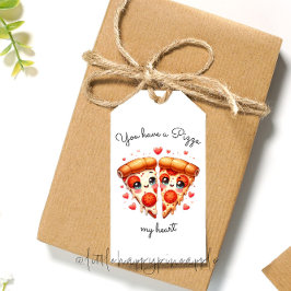 Du hast eine Pizza im Herzen Valentins Tageskarte Geschenkanhänger
