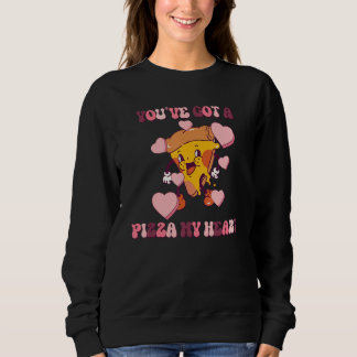 Du hast eine Pizza in meinem Herzen groovy Valenti Sweatshirt