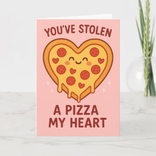 Du hast eine Pizza mein Herz gestohlen Süßer Valen Karte