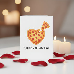 Du hast eine Pizza Mein Herz Lustige Valentinskart Feiertagskarte