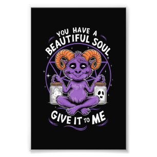 Du hast eine schöne Seele Satanischer Baphomet  Fotodruck