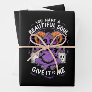 Du hast eine schöne Seele Satanischer Baphomet  Geschenkpapier Set