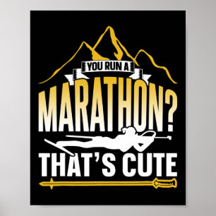 Du hast einen Marathon gemacht, der Niedliche Spor Poster