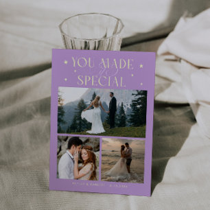 Du hast es besonders gemacht Hochzeitsfoto Wisteri Dankeskarte
