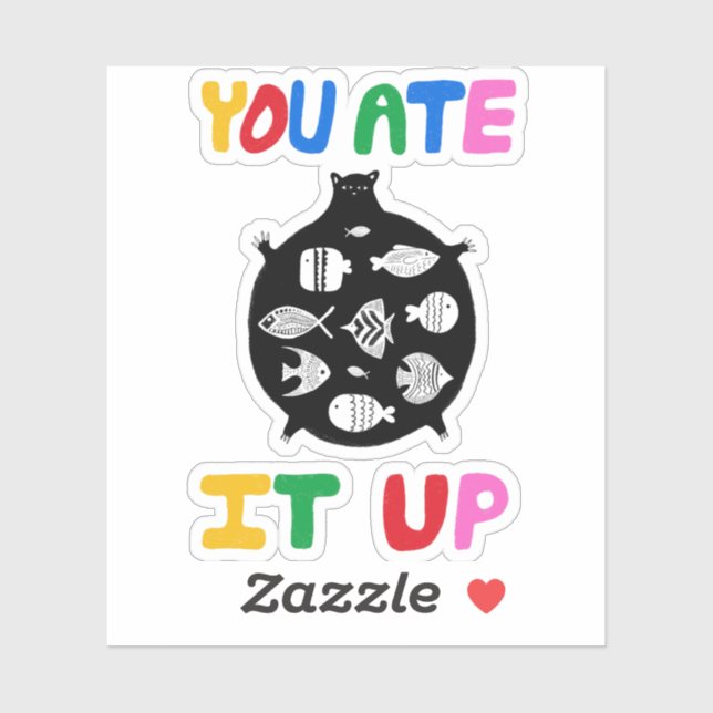 Du hast es gefressen aufkleber (Blatt)