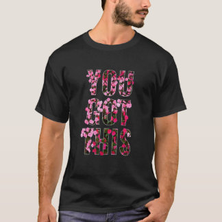 DU HAST ES GESCHAFFT Rote rosa-blättrige Blumen fü T-Shirt