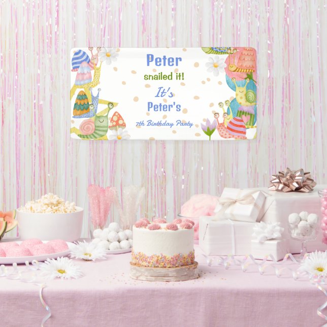 Du hast es geschnappt! Aquarellnuss Geburtstag Banner (Party)